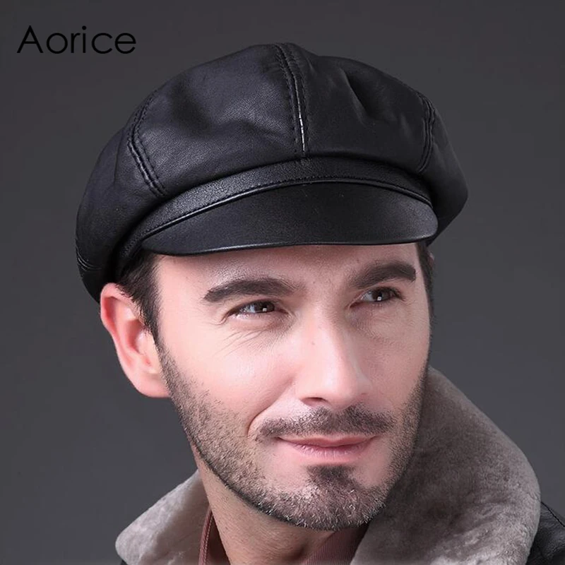 leather driving caps for men