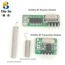 433 mhz superheterodyne rf módulo receptor e módulo transmissor com antena para arduino diy kit 433 mhz controles remotos