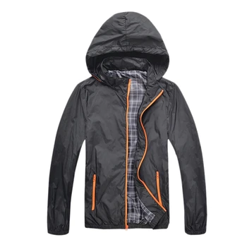 

Man Waterproof Jackets Spring Autumn Men Sportswear Fitness Windbreaker Zipper Sport Coats orange XXL