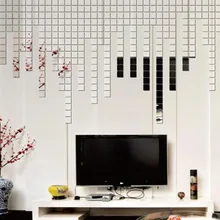 Акриловая зеркальная Настенная Наклейка s, Украшение Декор для гостиной, комбинированная Зеркальная Наклейка, стерео мозаичная Зеркальная Наклейка