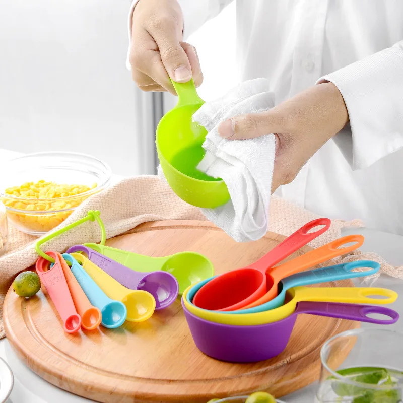 Description Picture 4 of item12Pcs Colorful Plastic Measuring Spoon Measuring Cup With Scale Multi Purpose Coffee Sugar Measuring Tools Sets Kitchen Gadgets