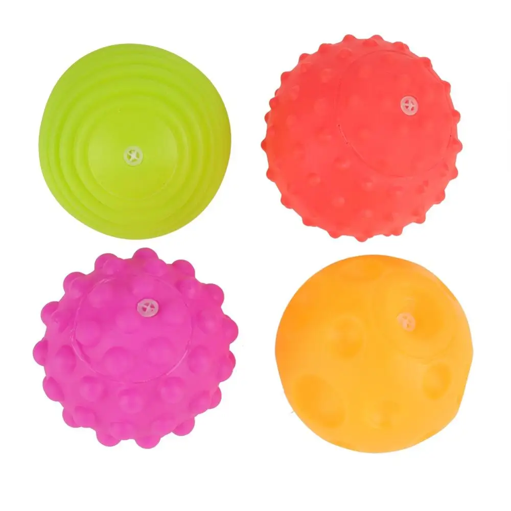 4pcs 6 шт./компл. Детские Touch игрушки, ручной мяч для тренировки с массажным эффектом; мягкая резина текстурированная Мульти Сенсорная тактильные Pinch гидромассажной ванны мяч игрушка - Цвет: 4pcs