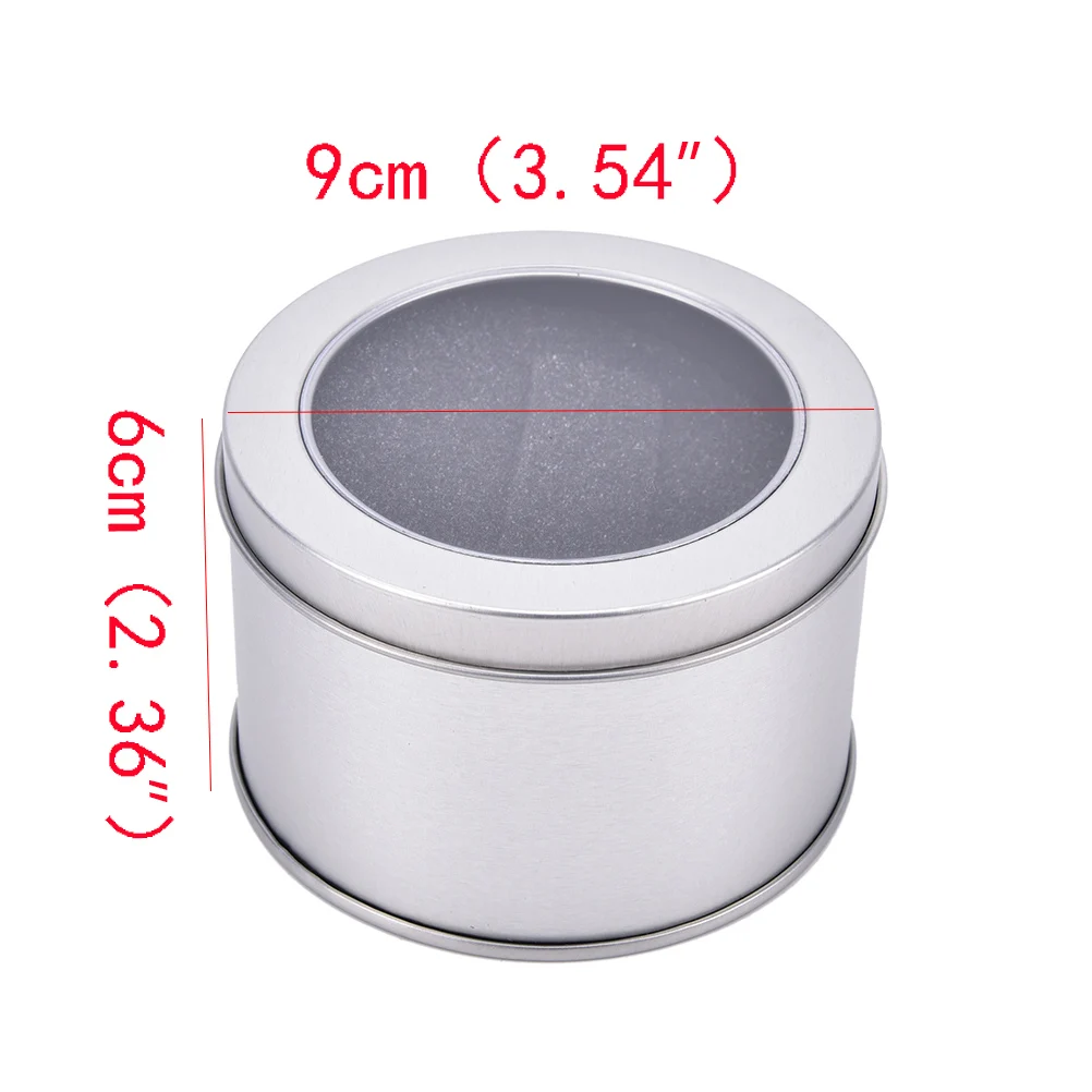 1PCS Round Metal Jewelry Watch Gift Box Display Case With Cushion Watch Organizer Box Holder Display 2 Sizes