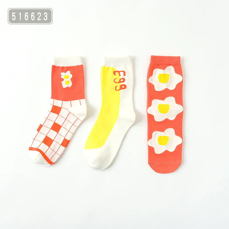 Caramella новые женские рождественские носки Ins хип-хоп забавные носки для девочек Harajuku Kawaii короткие носки креативные хлопковые Необычные носки - Цвет: 516623