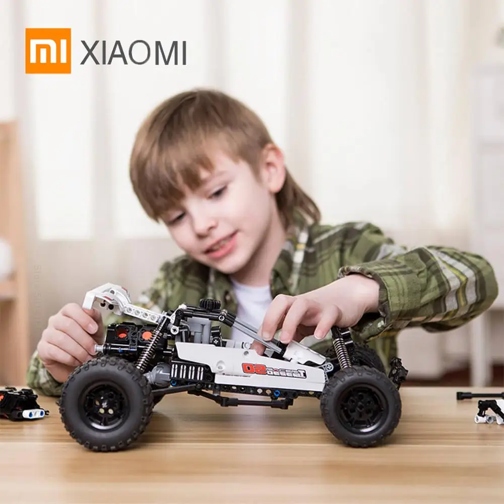 Строительные блоки Xiaomi Mitu робот пустынный гоночный автомобиль DIY развивающие