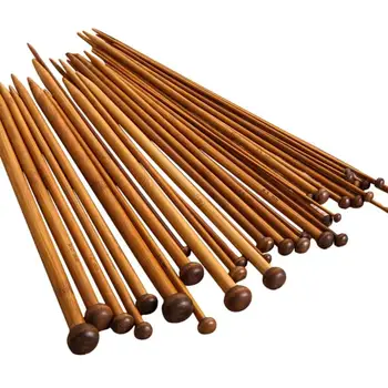 

Carbonize Bamboo Single Pointed Crochet Knitting Needles Sewing Tools Set Sweater Knit Weave Craft Sewing Set Weaving Tools