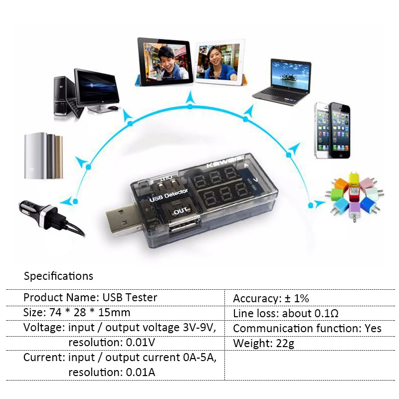 USB тестер для зарядки 3 9 в|Измерители напряжения| |