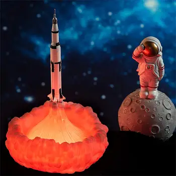

Rechargeable 3D Print Space Shuttle Lamp Bedroom Rocket Night Light Home Decor Save Energy and Respect Environment