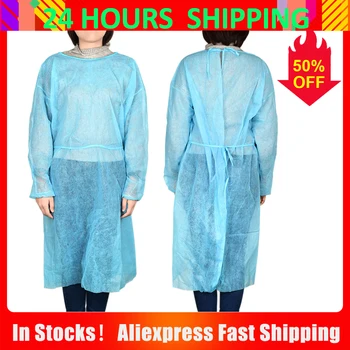 

20PCS Ciclismo Jumpsuit Disposable Isolation Clothes Non-woven Cycling Security Protection Suit Isolation Gown Blouse for adult