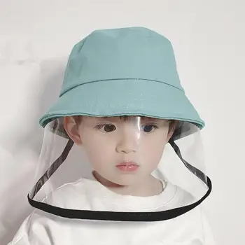 

Kids Detachable Anti-Spitting Protective Full Face Cover Bucket Hat Sun Cap
