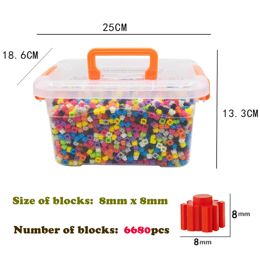 DOLLRYGA jouet enfant, 6680 шт., мини-блок, кирпич, детская игрушка, для детей, фигурки, алмазные строительные блоки, сборные, развивающие кирпичи