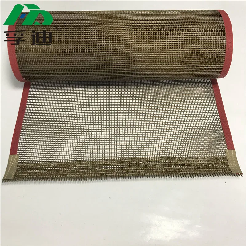 UV 광택 코팅 기계, 컨베이어 휠 벨트용 고온 방지 PTFE 재질 메쉬 전송 벨트