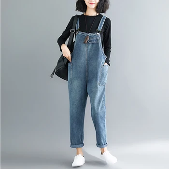 

Summer Rompers Women Jeans Jumpsuit Large Size Loose Casual Denim Rompers Womens Jumpsuits Wide Leg Casual Denim Overalls