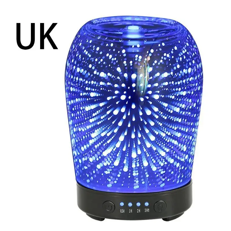3D Firework Night Light Essential Oil Diffuser AU US UK EU Aroma Aromatherapy Fine Fog Humidifier Household Room Decor Car | Бытовая