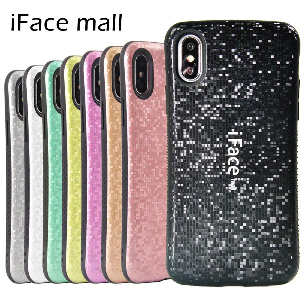 Чехол iFace с блестящей мозаикой тонкий ударопрочный чехол для iPhone XR XS X 6 6s 7 8 Plus Samsung