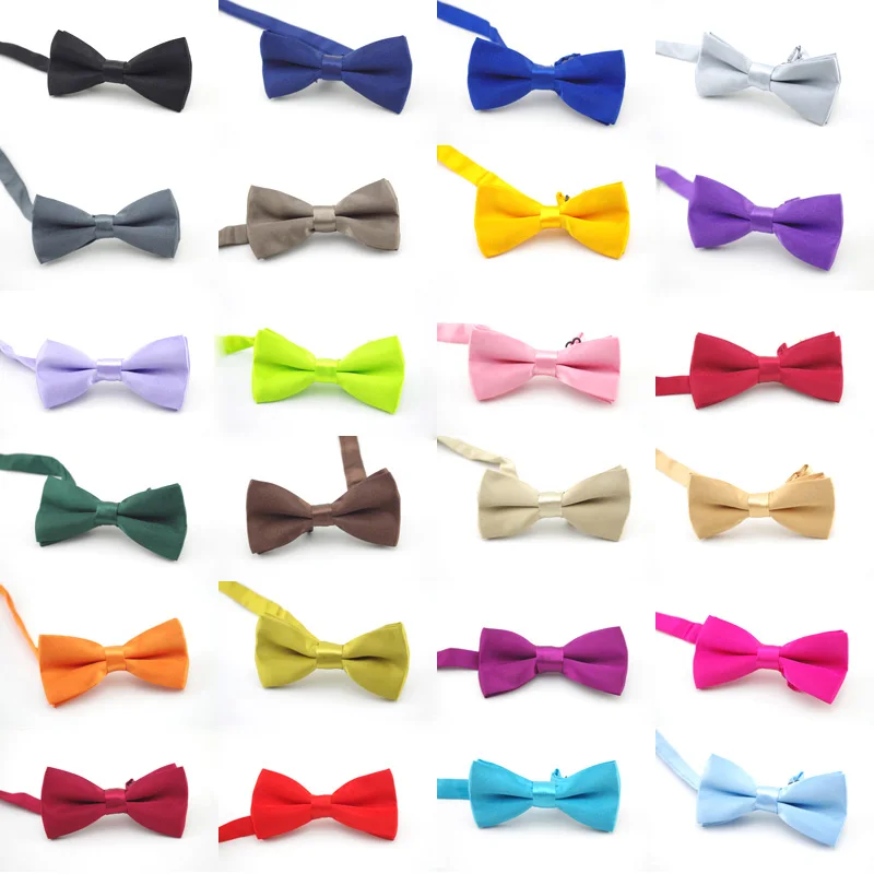Men Kid Bowties Solid Butterfly Bowtie Wedding Accessories Gift Party Neckwear TiesAC56 bow tie