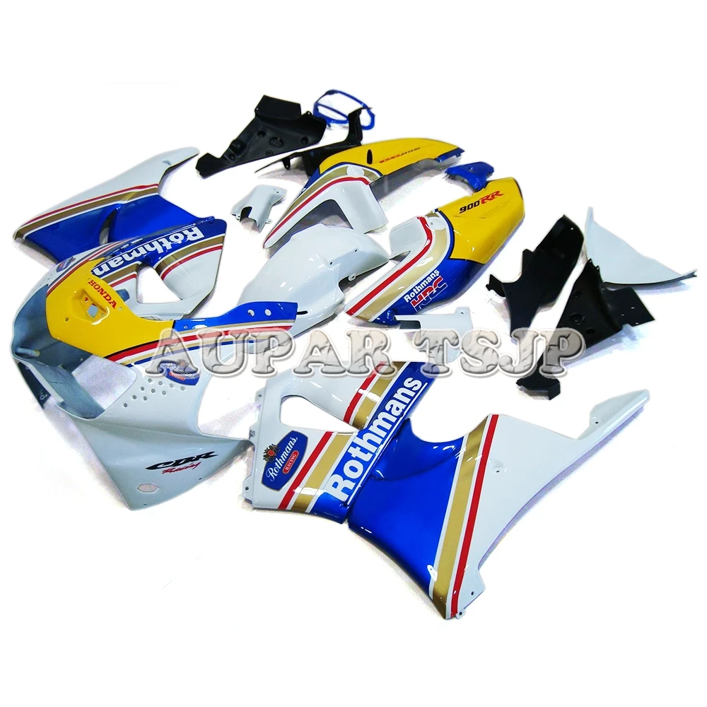 Для Honda CBR900RR 919 CBR919RR 1998 1999 98 99 ABS пластик обтекатель синий желтый и белый кузов комплект Cowlings