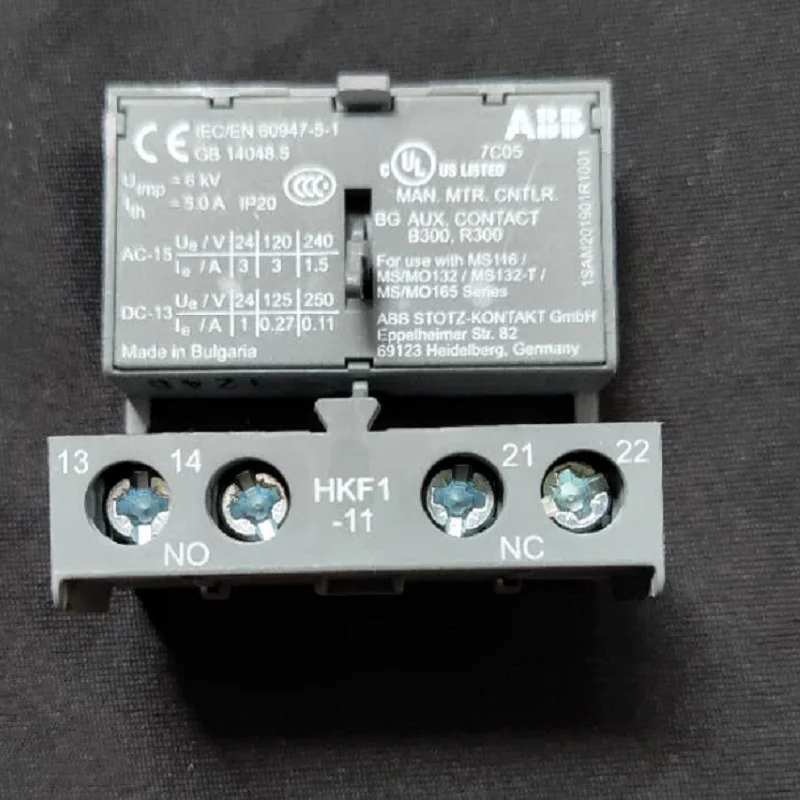 1PCS ABB HKF1-11 Auxiliary Contacts use for MS116 Manual Motor Starter 