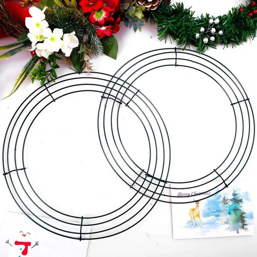 2pcs Metal Wreath Frame Ring Iron Garland Frames DIY Wreath Loops Floral  Arrangements Rings Holder - AliExpress