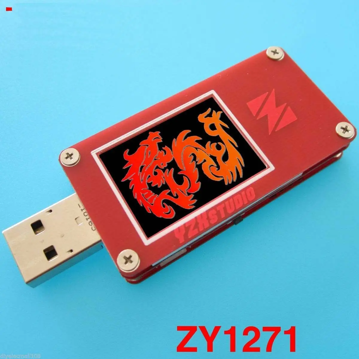 YZXstudio ZY1271 Colour TFT Dual USB Power Monitor QC 3.0 Dual Type C Micro USB 
