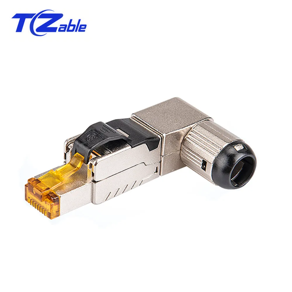 2 шт. RJ45 разъем Cat8 Cat7 Cat6A кабель обжимной экранированный адаптер 40 Гбит/с 2000 МГц 90