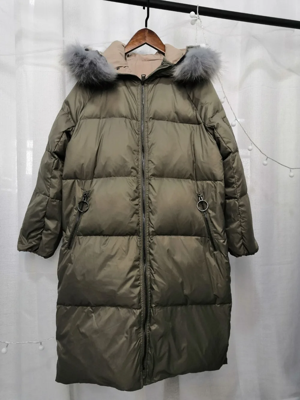 Женский Двухсторонний пуховик, Длинная зимняя куртка с капюшоном, пуховое пальто на белом утином пуху, теплые парки, зимняя верхняя одежда высокого качества размера плюс