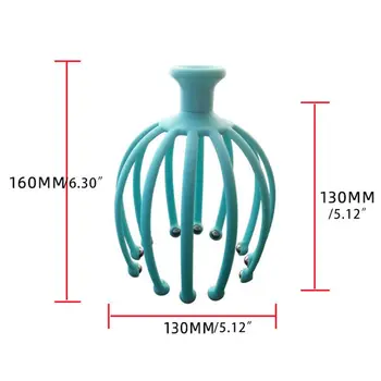 

Handheld Scalp Massager with 12 Claw Carbon Iron Ball Roller Scratcher Brush K1KB