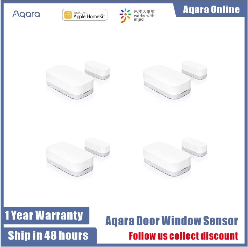 Датчик окна двери Aqara Zigbee беспроводное подключение умный мини датчик работает с
