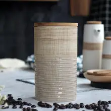 Креативный керамический резервуар для хранения кофе в зернах, банка для хранения, бутылка для кофе ручной работы, Герметичная Бутылка для сухого сахара, кухонная фруктовая зерновая