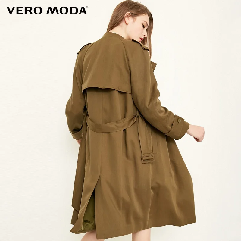 Vero Moda осенний шикарный Тренч длинная куртка | 318121533|Плащи и тренчи|