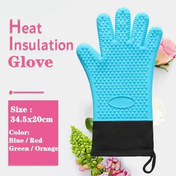

1pcs Kitchen Glove Heat Resistant New Silicone Oven Thick Cooking BBQ Grill Glove Oven Mitts Kitchen Gadgets Kitchen Accessories