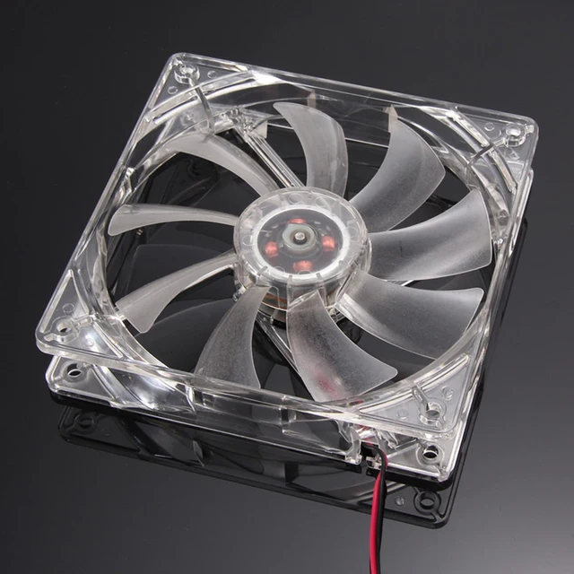120mm pc computer fan 4 LED Light 12CM Fan PC CPU Cooling Cooler Fan for Computer Case CPU Cooler Radiator Computer Accessories White1