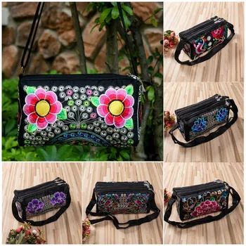 

Limit 100 Sell at a loss Vintage Embroidery Boho Women's Handbag Flower Embroidered Ethnic Shoulder Bag