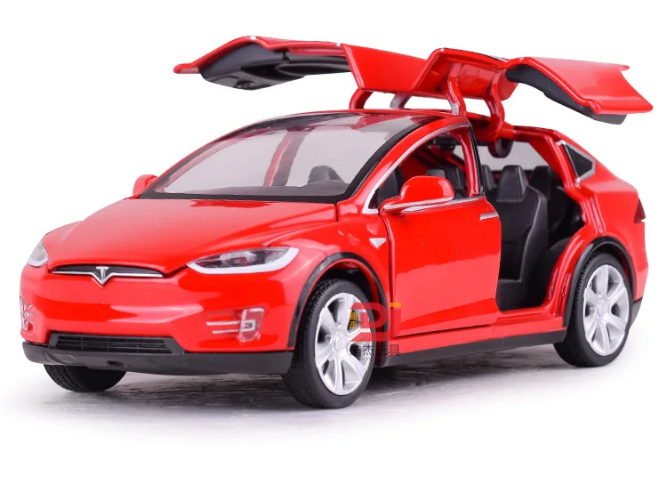 Модель автомобиля из сплава Tesla MODELX90 Baosilun, детский звук и светильник