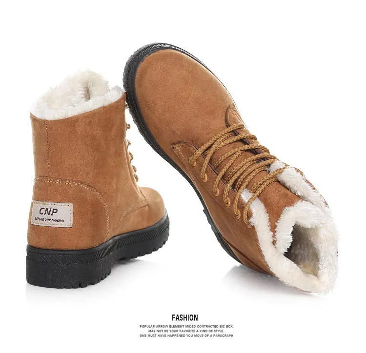 Women Snow Boots Woman Boots Women Winter Boots Warm Fur Winter Ankle Boots Women Shoes Lace-up Female Shoes