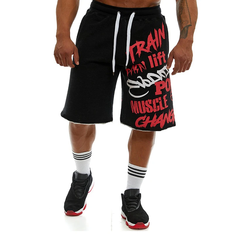 

Men New Cotton Shorts Men's loose Short Trousers Fitness Bodybuilding Jogger Mens Brand durable Sweatpants Fitness Workout Short