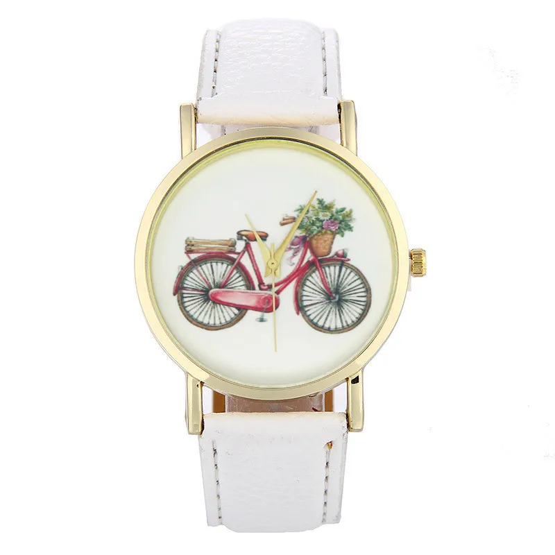 

Wish AliExpress Hot Sales Belt Watch Stylish Bikes Women's Leather Belt Quartz Watch