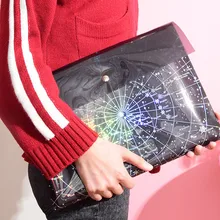 A4 фантазия звезда сумка для хранения Бронзовый лазер прозрачный карман pp, файловый пакет оригинальность папка школьные канцелярские принадлежности поддержка Kawaii