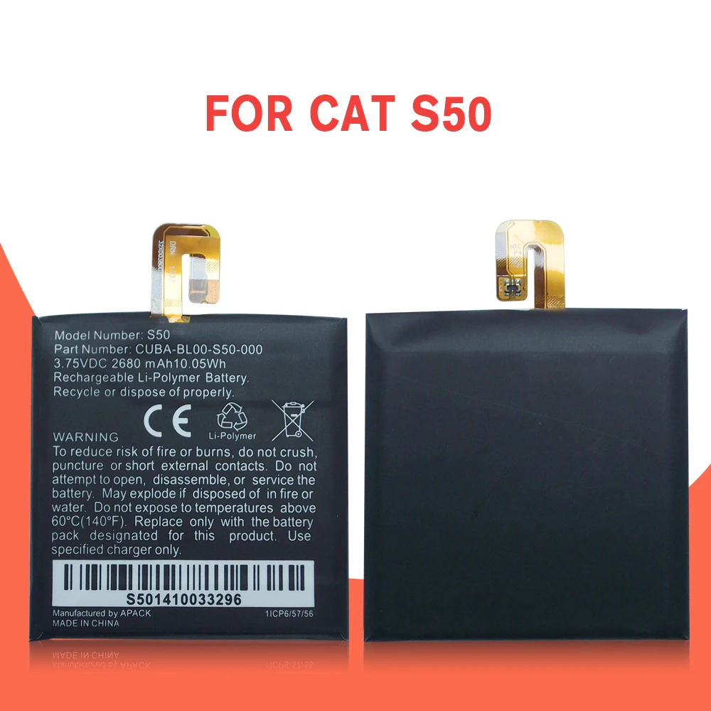 2680 мАч замена 100% Оригинальный аккумулятор для CAT S50 + код