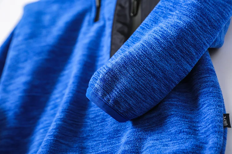 Высококачественный детский флисовый свитер на молнии; сезон весна-осень Уличная спортивная футболка с длинными рукавами для мальчиков; Топ; детская одежда