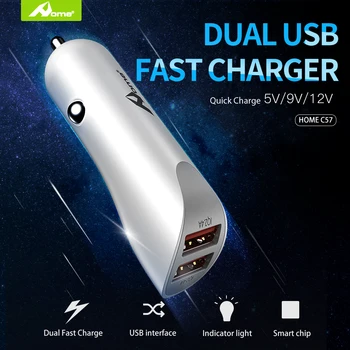 2.4A daul usb車の充電アダプタタバコライター高速車の充電器 2 ポート急速充電iphone xiaomi