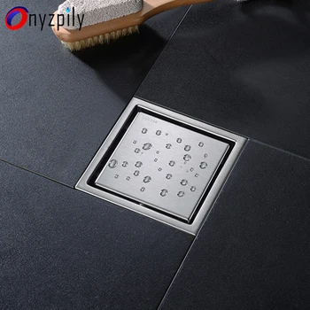 

Onyzpily Floor Strainer Tile Insert Square Floor Waste Grates Bathroom Shower Drain Floor Drain Antique Drain Hair Invisible