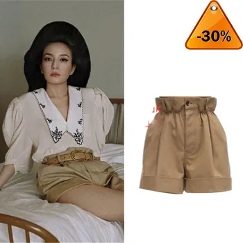 

2020 Female Blusas Spring Vintage Floral Embroidery Lapel Loose Half Sleeve Women Blouse Shirts Chiffon Top