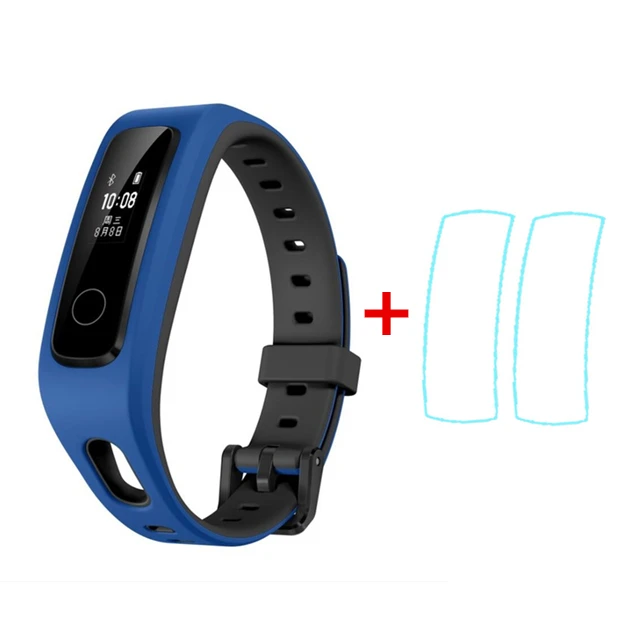 blue add film Браслет HONOR Band 3, умный фитнес-браслет, трекер, спортивный браслет, трекер активности в реальном времени, смарт-браслет Honor Band 4 для бега - Цвет: blue add film