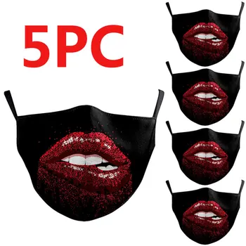 

5Pcs Cotton Mouth Mask Anti Dust Pollution Washable Face Masks Reusable windproof effortless breathable