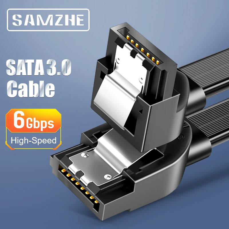 SAMZHE SATA кабель 3 0 драйвер жесткого диска SSD адаптер 90 градусов гибкий для