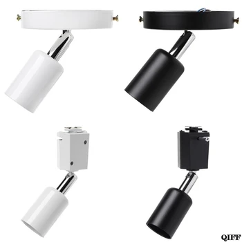 

Loft Minimalist E27 Track Light Holder Universal Connector Direction Adjustable Rail Lamp Ceiling Lights