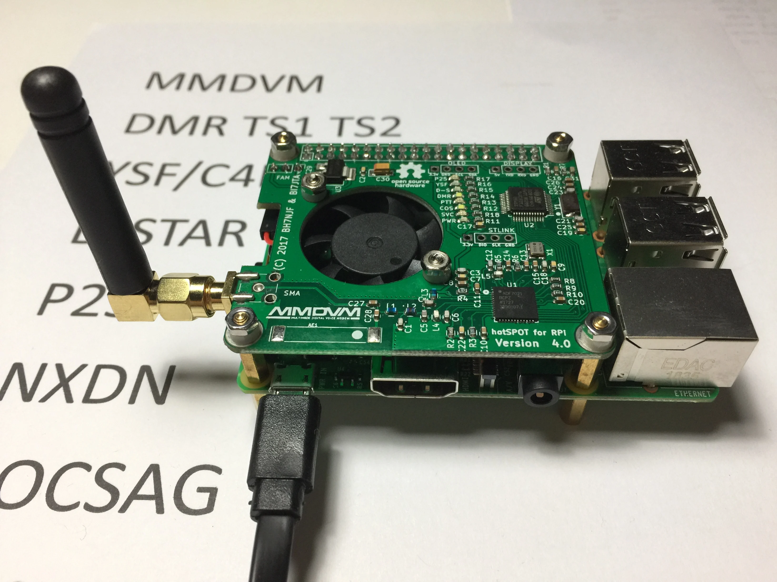 MMDVM RPi точка доступа с охлаждающим вентилятором поддержка 3B/4B | Мобильные телефоны