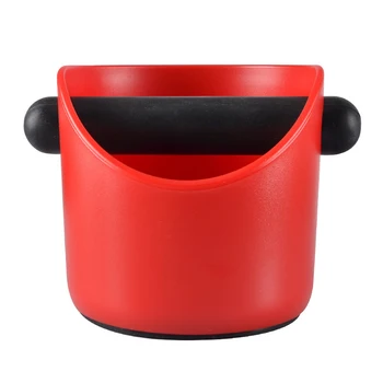 

1pc Coffee Knock Box For Semi-Automatic Coffee Machines Plastic Grinds Waste Tamper Bin Powder Storage W/ Rubber Bar High Qualit