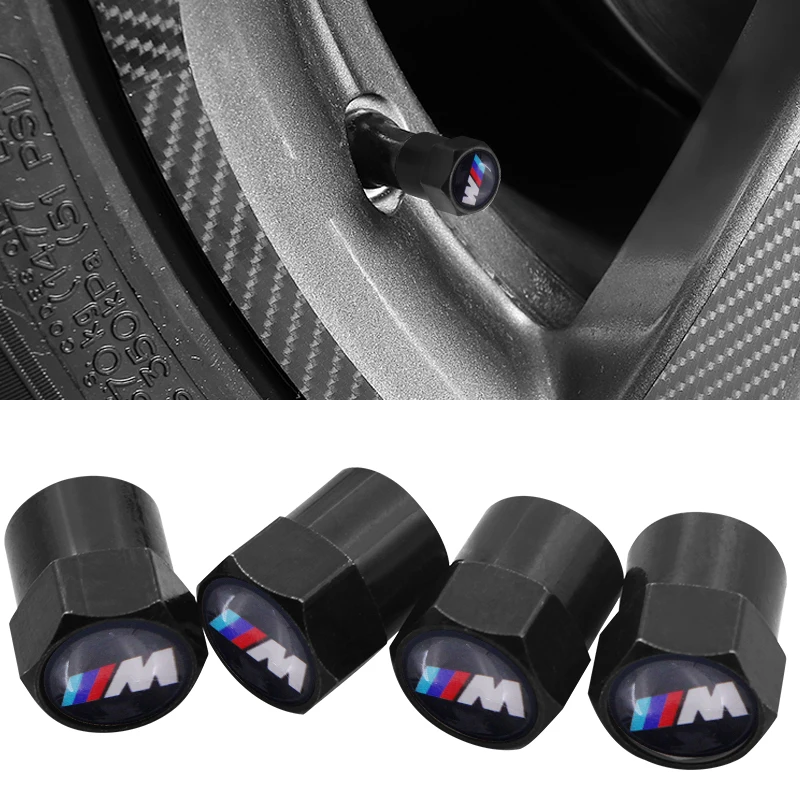 

4 pcs Car Tire Wheel Valve Cap air protection cover For bmw M Sticker X1 X3 X4 X5 X6 X7 e46 e90 f20 e60 e39 f10 Car accessories